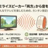 テレビとミライスピーカーの両方から音を出すためのカンタン設定ガイドの表紙